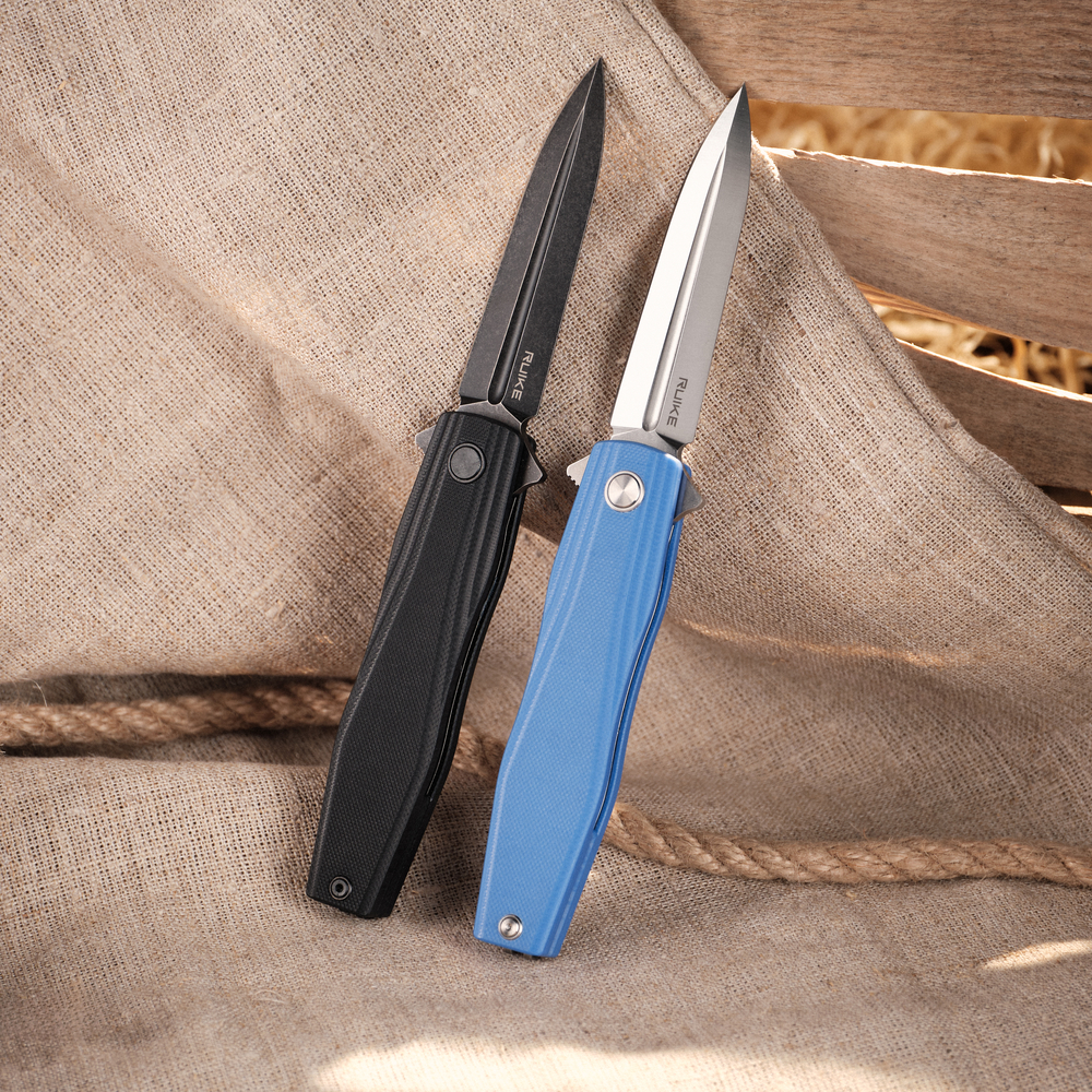 Ніж складаний туристичний Ruike P188-E, (9.1 см) D2 / G10 синій, фото 15